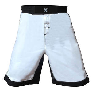 Modern Stretch MMA Shorts with Front Logo for Active Athletes-Lightweight Durable Breathable Supporting Flexibility Easy <b>Motion</b> - Product Image 1