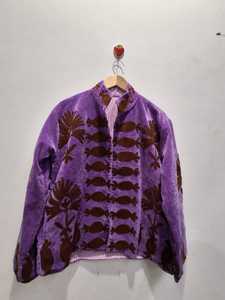 เสื้อแจ็คเก็ตปักลายซูซานีกำมะหยี่คุณภาพสูง ดีไซน์ใหม่ สไตล์โบฮีเมียน ฮิปปี้ อินเดีย เสื้อแจ็คเก็ตยูนิเซ็กซ์ เสื้อโค้ทซูซานีสำหรับผู้หญิง - Product Image 2