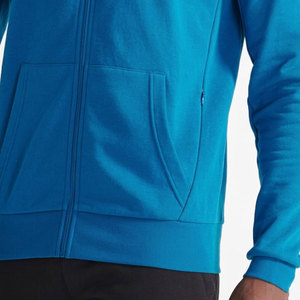 Sweat à capuche zippé élégant pour homme, coupe décontractée, en coton mélangé, avec capuche et poches, pour un usage quotidien et décontracté. - Product Image 5