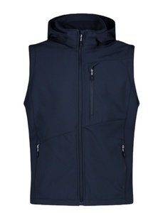 Chaqueta deportiva de caparazón blando con estampado personalizado para hombre OEM, chaqueta con soporte de mangas desmontables de tela a prueba de viento de secado rápido para hombre - Product Image 4