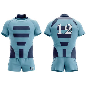 Uniforme de Rugby de Poliéster Ligero, Transpirable, de Secado Rápido, Duradero, para Entrenamiento Deportivo, Personalizable para Hombre - Product Image 1