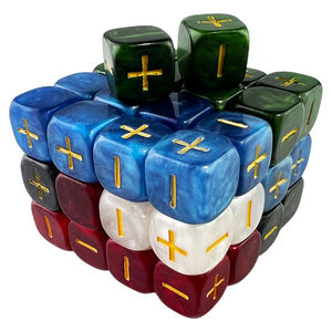 20pcs Love Theme Hand-painted Resin Carved <b>Dice</b> with <b>Bag</b> for Tabletop Games Christmas Engraving Eco-friendly - Product Image 4