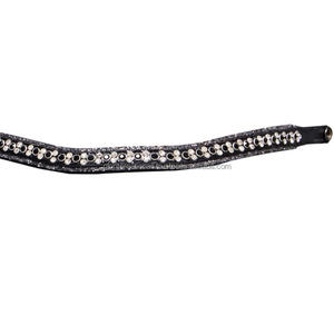 <b>Top</b> Quality Lightweight Leather Equestrian Horse brow band With Different Color Crystals rhinestones <b>Glitter</b> brow band for horse - Product Image 3