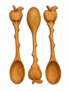 Cuchara de Madera de Teca Natural para Hornear, Mezclar, Cocinar, Servir y Preparar Comidas en Cocinas Domésticas y de Restaurantes en Vietnam - Product Image 1