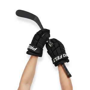 Gants de hockey sur glace en maille personnalisés, nom et logo de l'équipe personnalisés, protection rembourrée, manchette réglable et poignée confortable. - Product Image 3