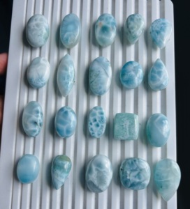 Larimar de Qualité Supérieure, Cabochons de Pierres Précieuses en Vrac, Formes Variées Lisses - Poli, Prix de Gros pour la Fabrication de Bijoux - Product Image 3