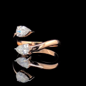 Anillo de Compromiso con Diamante Cultivado en Laboratorio, Corte Pera, 1.5 CT, Certificado IGI - Product Image 2