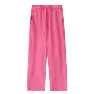 กางเกงวอร์มชายหญิง เอวยางยืด มีเชือกผูก ทรงตรง หลวม สบายๆ สไตล์สตรีทแวร์ รับทำโลโก้จากโรงงาน - Product Image 3