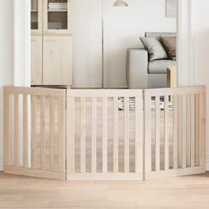 Parc pour animaux pliable en bois de peuplier, rectangulaire, style moderne, avec fermeture à pousser, pour intérieur - Product Image 3