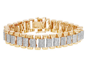 Popular Hot Sale Iced Jewelz 20mm D VVS Quality Moissanite Micro Pave Hip Hop Miami Cuban Link Unisex <b>Gold</b> Plated Bracelet - Product Image 5