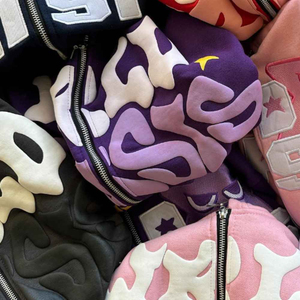 Vente en gros : Nouveauté – Sweat à capuche personnalisé pour enfants, style streetwear hiver, en polaire de luxe avec patch brodé en chenille, grande taille, vierge - Product Image 4