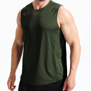 Débardeur décontracté en tricot pour homme, 100 % coton respirant, col rond, sans manches - Product Image 4