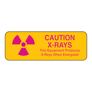 Señal de Advertencia de Rayos X Brady Caution de 3.5x10 Pulgadas para Equipos de Rayos X - Product Image 1