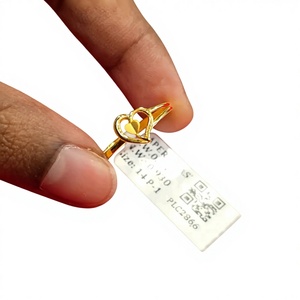 22K Solid Gold Double Heart <b>Ring</b> for Women Traditional Indian Handcrafted Pure Gold <b>Finger</b> <b>Ring</b> Minimalist Fine Jewelry - Product Image 1