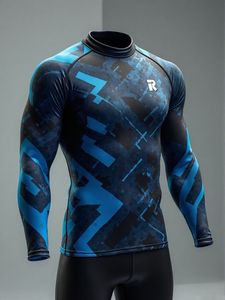 Men's Full Sleeve Rash Guard <b>Compression</b> <b>Shirt</b> Sublimation Print Quick Dry Polyester Fitness Wear Professional Manufacturer's - Product Image 6