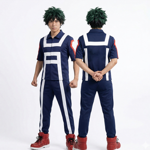 Chándal Unisex Azul y Blanco Estilo Anime, Manga Larga, con Cordón, Estilo Casual, Corte Holgado, Largo Completo, 100% Algodón, Lavado Ácido - Product Image 2