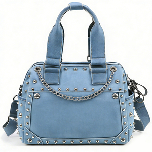 Bolso de Lona de Gran Capacidad, Moderno y a la Moda, con Cadena para el Hombro, Cierre de Cremallera, Decoración, Estilo Casual - Product Image 3