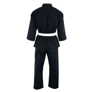 Uniforme de karaté noir premium avec ceinture blanche et pantalon assorti pour l'entraînement aux arts martiaux et la pratique professionnelle - Product Image 2