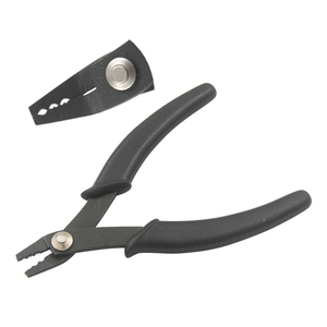 Dual Bead Crimping Plier Spring Plastic Handles 2-3mm Curved Jaws 140mm Size <b>Tool</b> for Jewelry Making for <b>Cutting</b> Circlip Fishing - Product Image 1