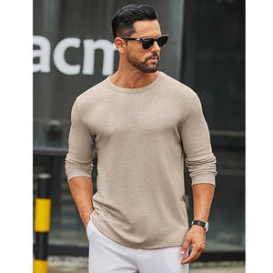 Nueva Camiseta Deportiva para Hombre, Camiseta Ajustada de Gimnasio para Otoño, Camiseta de Culturismo, Camiseta Deportiva de Manga Larga con Dobladillo Curvo - Product Image 3