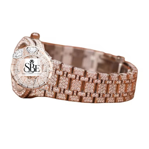 Reloj de Lujo con Caja Cuadrada de Acero Inoxidable, Diamantes, Esfera de Cristal de Zafiro, Movimiento de Cuarzo ETA, Resistente al Agua 3BAR, para Ocasiones Especiales - Product Image 2