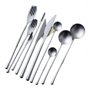 High Quality 304 Stainless Steel Cutlery Set Vintage Western Dining Knife <b>Fork</b> Spoon Tableware Set for Home Hotel At Good Prices - Product Image 3