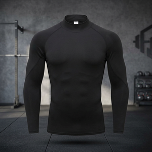 2025 Rashguard de compression unisexe à manches longues pour le fitness, en mélange de nylon, polyester et élasthanne, respirant, thermique, pour la récupération musculaire - Product Image 4