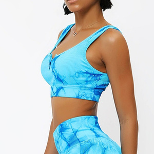 Nuevo Sujetador Deportivo de Yoga para Mujer, de Alta Sujeción, con Estampado, Tejido Acanalado Sin Costuras, Ropa Deportiva para Gimnasio, Fitness y Entrenamiento - Product Image 3