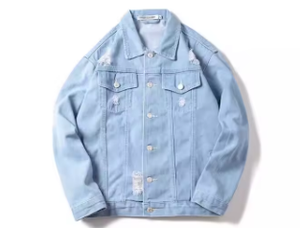 Mens <b>Light</b> Blue Denim <b>Jacket</b> Casual Turndown Collar Single Breasted Washed Cotton Jean Coat Spring Style Regular Fit - Product Image 2