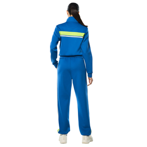 Women Full <b>Zip</b> Stand Collar Breathable Eco-Friendly Streetwear Tracksuit Wide Leg <b>Trousers</b> Elastic Waist <b>Side</b> Pockets Wholesale - Product Image 2