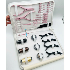 Best Selling Professional Hair <b>Extension</b> <b>Bead</b> Press Pliers Pink Color Sustainable Steel Salon Use Commercial Best Hair Tools - Product Image 6