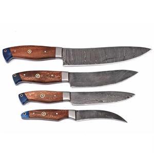 Handmade 4-Piece 67-Layer Damascus Steel <b>Knife</b> <b>Set</b> with Customized Ambidextrous Handles <b>Sharp</b> Serrated Edges Eco-Friendly - Product Image 3