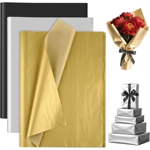 PLULON 60 Fogli di Carta Metallizzata per Confezioni Regalo, 14 X 20 Pollici, Confezione da 60 Fogli per Regali - Product Image 2