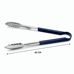 ที่คีบอาหารสแตนเลส 40 ซม. ทนความร้อน ด้ามจับสีน้ำเงิน |   เตาบาร์บีคิวแบบหนักพร้อมที่คีบอาหาร |   อเนกประสงค์ - Product Image 4