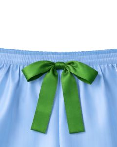 Sky Blue Green Satin Women Pajama Set Silk Sleepwear <b>Spaghetti</b> <b>Strap</b> Cami And Shorts Soft Luxury Nightwear Summer Lounge Set - Product Image 5