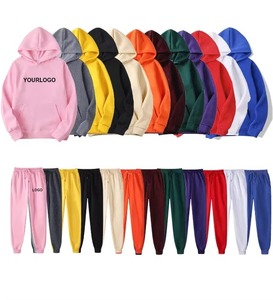 Ensemble sweat-shirt à capuche bleu et pantalon de jogging pour homme, tricoté, couleur unie, tenue décontractée pour l'automne - Product Image 6