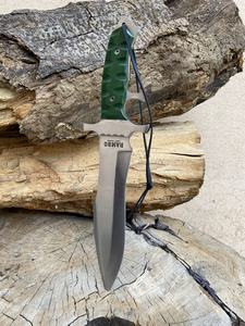 Cuchillo de Caza de Acero Inoxidable Hecho a Mano, Edición Especial MORTAL SAGA, con Funda de Cuero y Caja de Damasco, Hoja de 11.5 Pulgadas - 1 Año de Garantía - Product Image 4