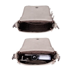 กระเป๋าถือหนังวัวแท้สไตล์ตะวันตกแบบดั้งเดิมมีซิปสไตล์วินเทจ - Product Image 3