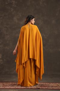 เสื้อท่อนบนแบบมีระบายพร้อมกางเกงโดตีสีมัสตาร์ด - Product Image 4