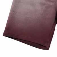 Ensemble de shorts pour hommes sur mesure, écologiques, à fermeture éclair, imprimés DTG, effet vintage délavé au soleil, haute qualité, deux pièces, délavé à l'acide