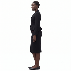 Falda Lápiz a la Rodilla Hashbloom International, Personalizada OEM, Tejida con Spandex, Detalle de Botones Naturales, Formal para Oficina, para Mujer - Product Image 3