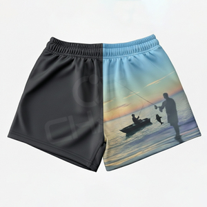 Pantalones Cortos de Pesca Personalizados para Hombre y Mujer, Transpirables, 100% Poliéster, con Cierre de Cremallera, UPF 35, 180g - Product Image 2