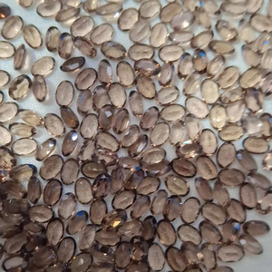 Pierre précieuse naturelle de quartz fumé, taille ovale 6x4mm, en vrac pour la fabrication de bracelets et bijoux faits main - Product Image 3