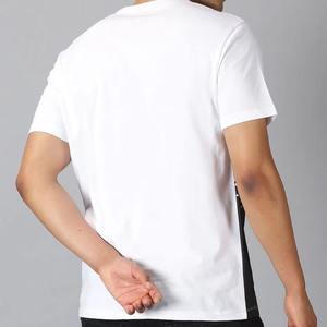 เสื้อยืดลำลองคุณภาพสูงสำหรับผู้ชาย เสื้อยืดน้ำหนักเบาสำหรับผู้ชาย เสื้อยืดสีพื้นสำหรับผู้ชาย ลดราคา เสื้อยืดผู้ชายพร้อมโลโก้ด้านหน้าปรับแต่งได้ - Product Image 4