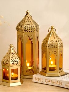 Brass <b>Lantern</b> Lamp <b>Tealight</b> Candle Holder Vintage Hanging Tabletop <b>Lantern</b> for Home Diwali Wedding Living Room Decor - Product Image 5