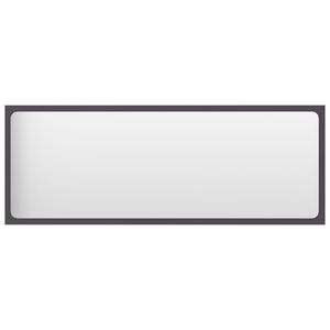 Modern Rectangular <b>Bath</b> <b>Mirror</b> <b>Mirror</b> Grey Engineered Wood with Acrylic Contemporary Design - Product Image 2