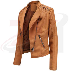 Chaqueta de Cuero para Mujer, Nuevo Estilo, Última Moda, Chaquetas para Invierno con Mangas Completas - Product Image 2