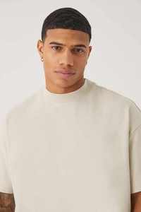 Wholesale Men's Custom Regular Fit Knitted T-Shirts High Quality 300 Gsm Trendy 100% Cotton Heavy Weight <b>Plain</b> Crew Neck <b>tshirts</b> - Product Image 6