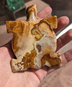 Statue de tortue en onyx sculptée, figurine d'animal en pierre artisanale, décoration de maison, ornement de bureau, idée cadeau unique, 4 pouces - Product Image 4