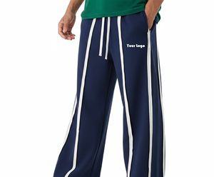 Pantalon de survêtement homme sur mesure, mi-lourd, vintage, délavé à l'acide, coupe ample, style décontracté baggy, en toile de lin/coton, avec cordon de serrage, à séchage rapide - Product Image 4